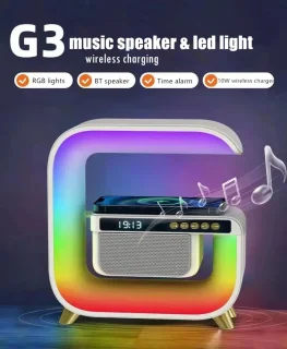 Big G Bluetooth 3-in-1 Speaker, Wekker en LED Bureaulamp Wit
