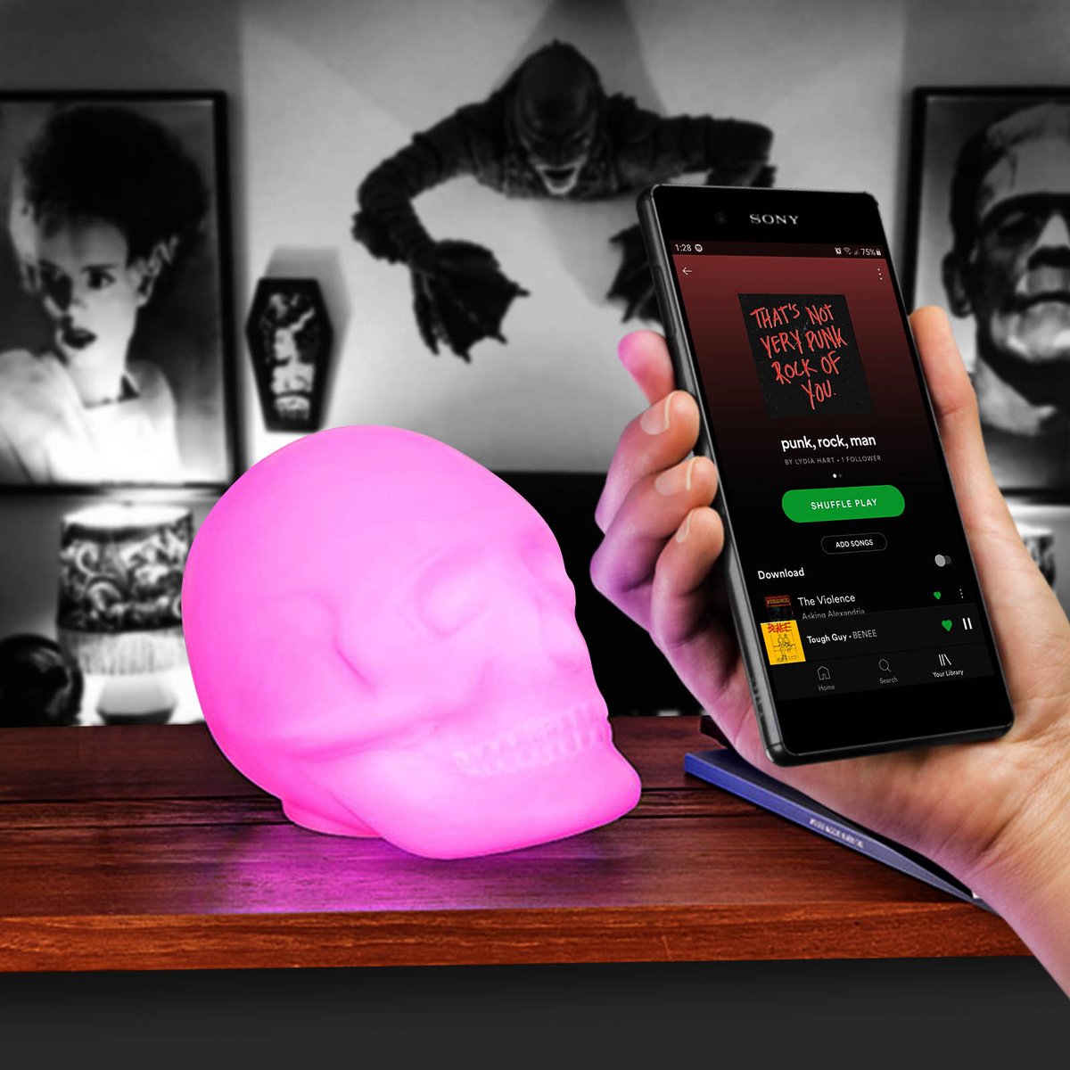 Bigben Lumin’us Bluetooth Speaker Kinderlamp Schedel