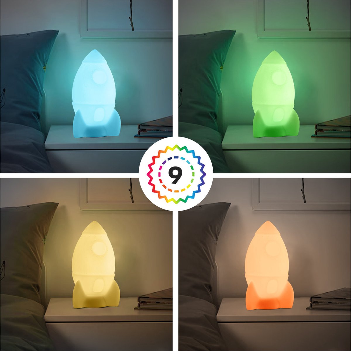 Bigben Lumin'us Raket Draadloze Bluetooth Speaker Kinderlamp