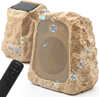 BlitzRock set van 2 bluetooth 5.4 rotsdesign tuinspeakers