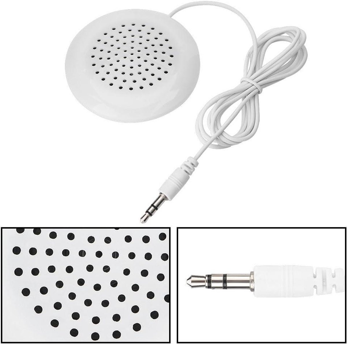 Bluetooth Mini Kussen Speaker Wit 3.5mm