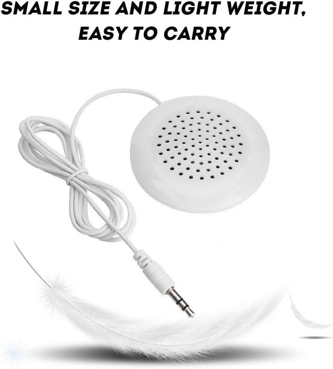 Bluetooth Mini Kussen Speaker Wit 3.5mm