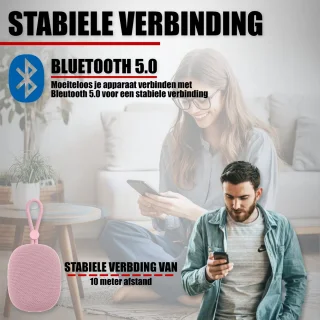 Bluetooth Mini Speaker Roze Goud IPX5