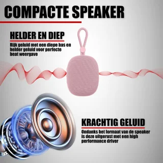 Bluetooth Mini Speaker Roze Goud IPX5
