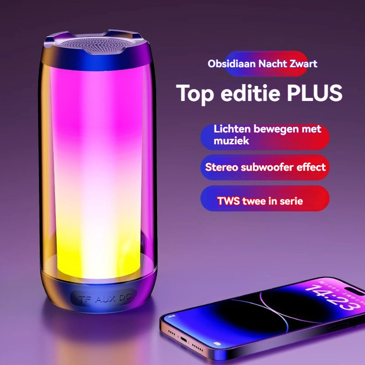 Bluetooth Party Speaker 360° Light Effects TWS Stereo Bluetooth 5.3