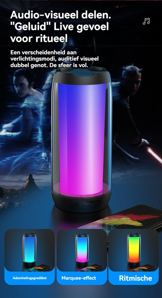 Bluetooth Party Speaker 360° Light Effects TWS Stereo Bluetooth 5.3