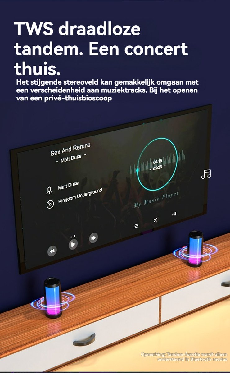 Bluetooth Party Speaker 360° Light Effects TWS Stereo Bluetooth 5.3