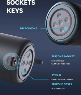 Bluetooth speaker draadloos draagbaar zwart