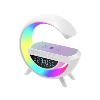 Bluetooth Speaker Draadloos Oplaadbaar RGB Licht Wekker 3000mAh TWS