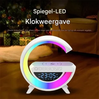 Bluetooth Speaker Draadloos Oplaadbaar RGB Licht Wekker 3000mAh TWS