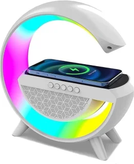Bluetooth speaker met draadloze telefoonlader en nachtlamp