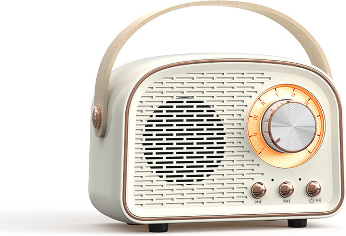 De Bluetooth Speaker Mini Draagbaar Wit in één oogopslag