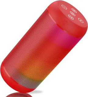 Bluetooth Speaker Rood Draadloos 18u RGB Licht USB AUX TF Bluetooth 5.3