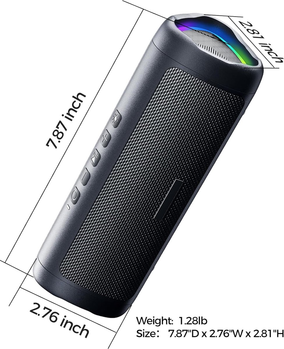 Bluetooth speaker zwart IPX5 waterdicht TWS zwart