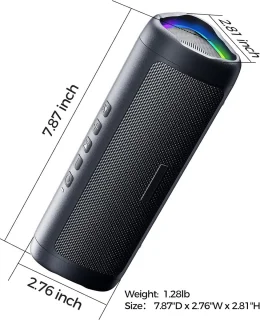 Bluetooth speaker zwart IPX5 waterdicht TWS zwart