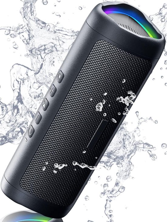 Bluetooth speaker zwart IPX5 waterdicht TWS zwart