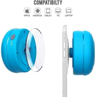 Bluetooth Waterdichte Douche Speaker Blauw