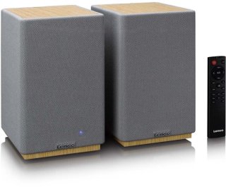 Compacte krachtpatser: Lenco SPB-241WDGY boekenplankspeakers