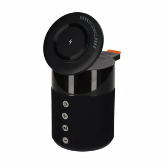 BRAINZ Draadloze Oplader & Bluetooth Speaker Zwart
