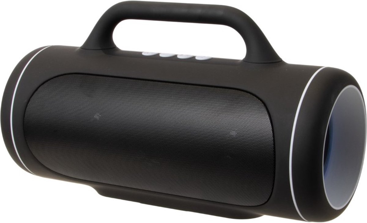 BRAINZ LED Boombox Bluetooth Speaker Zwart