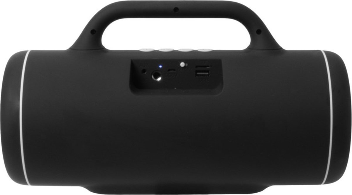 BRAINZ LED Boombox Bluetooth Speaker Zwart