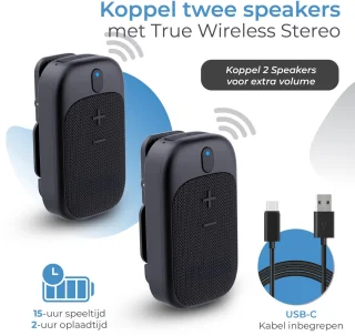 Caliber HPG101BA Draagbare Bluetooth Mini Speaker Zwart