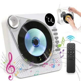CD-speler en Bluetooth-speaker - Wit