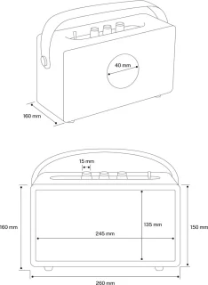 CREATE SPEAKER RETRO Draagbare luidspreker Groot