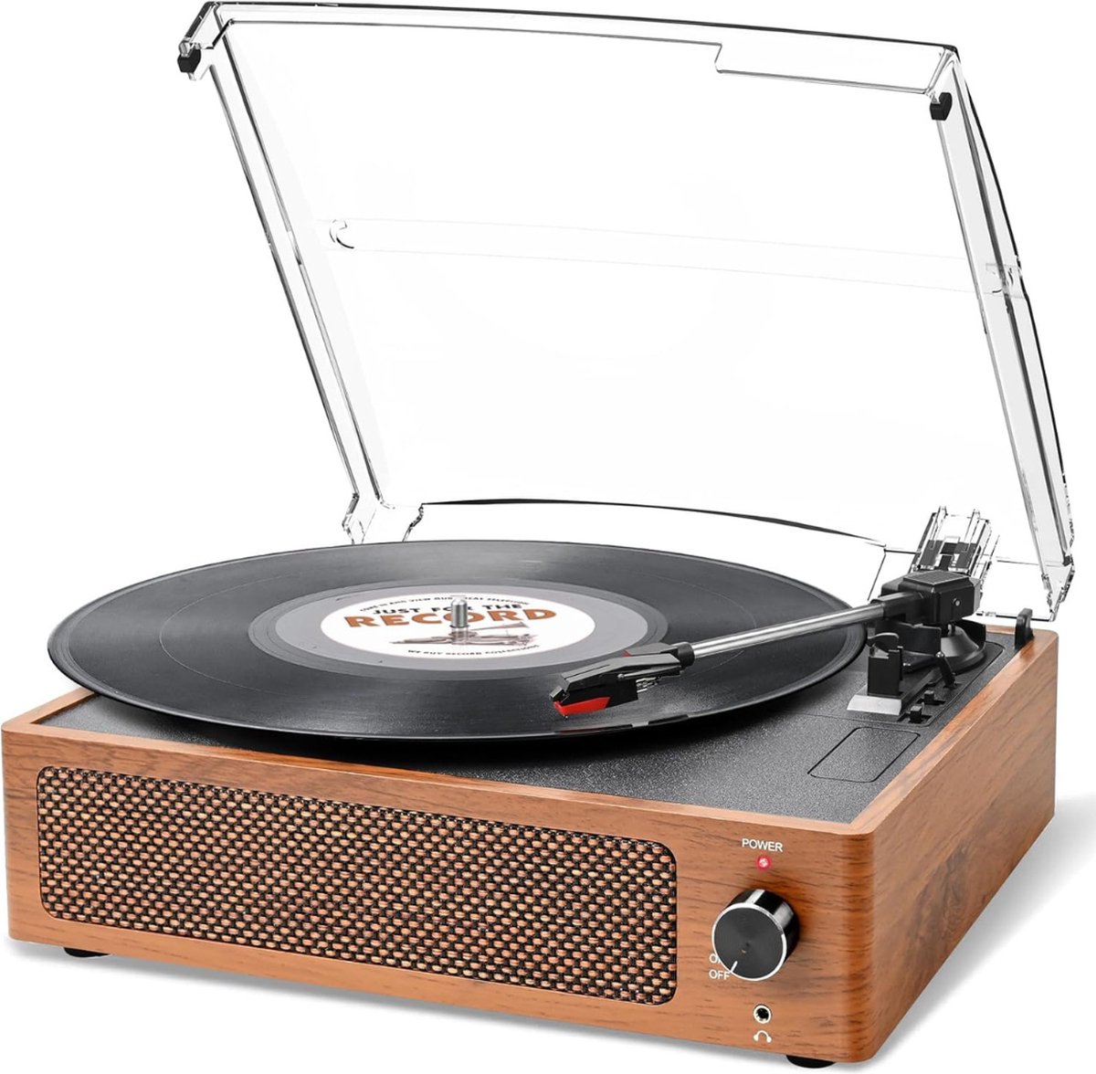 DD Platenspeler Retro Geel met Ingebouwde Speakers