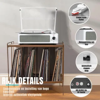 DD® Platenspeler Retro Wit