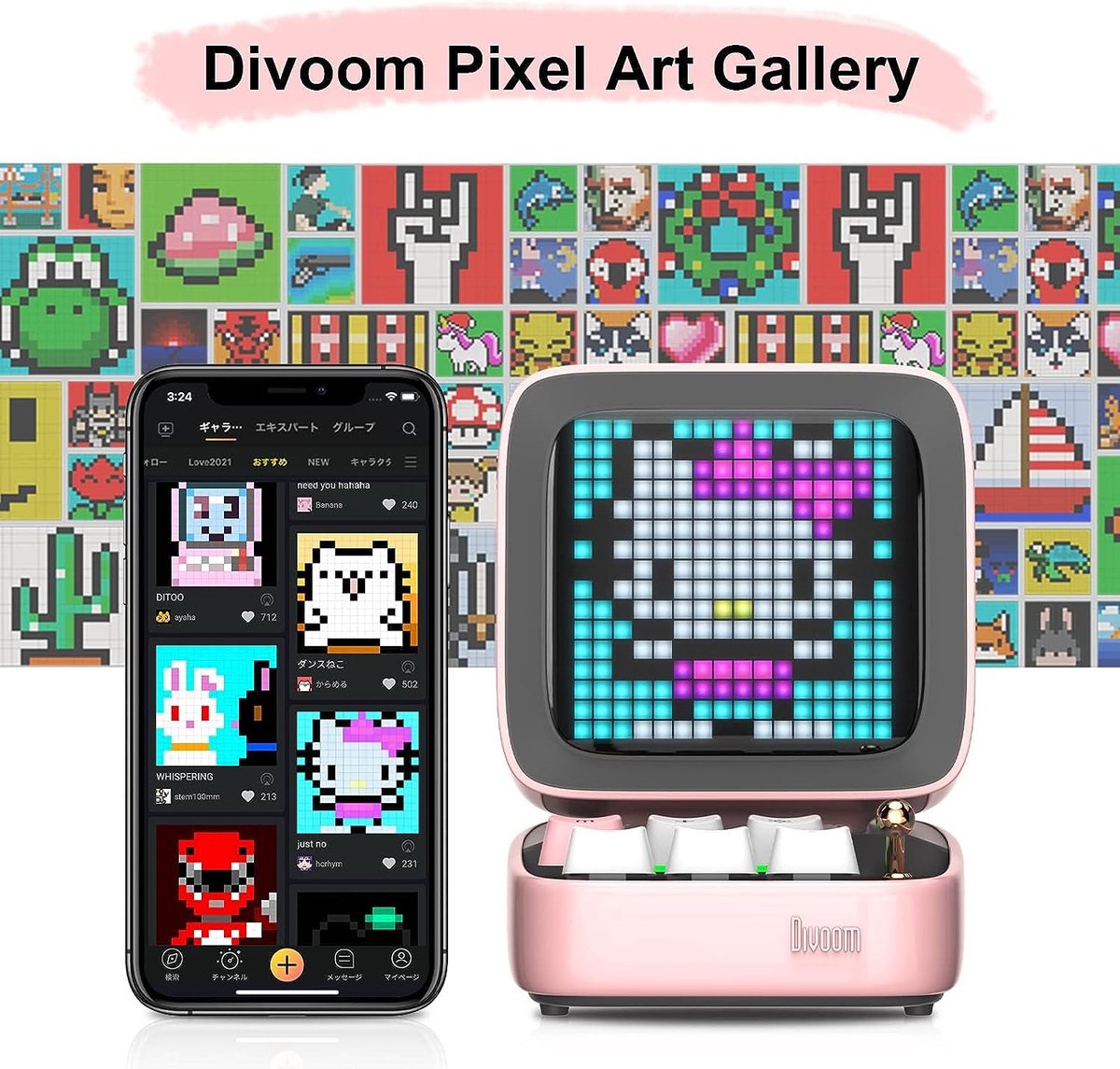 Divoom Ditoo Pro Speaker Roze