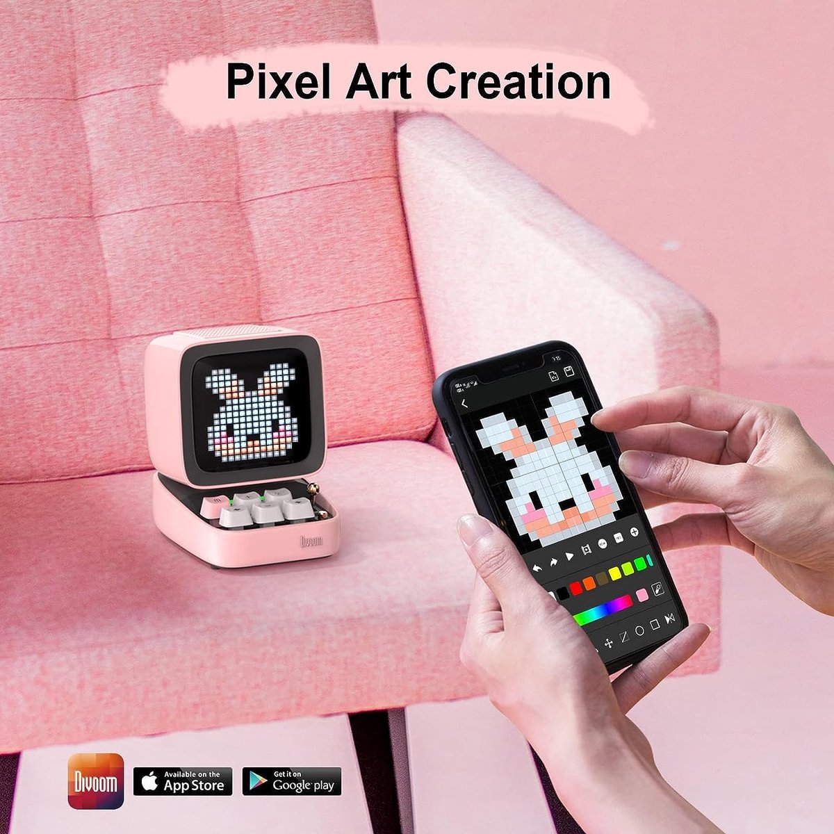 Divoom Ditoo Pro Speaker Roze