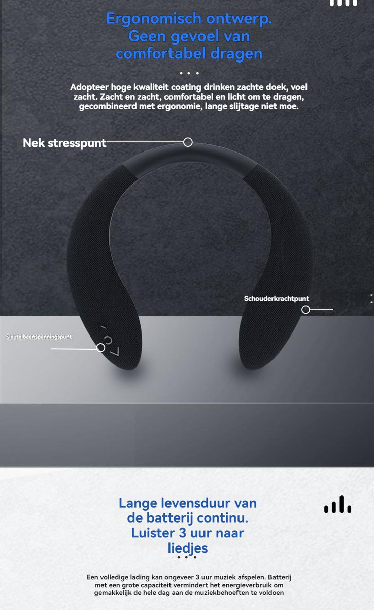 Draadloze Bluetooth Nekband Speaker Sport Portable