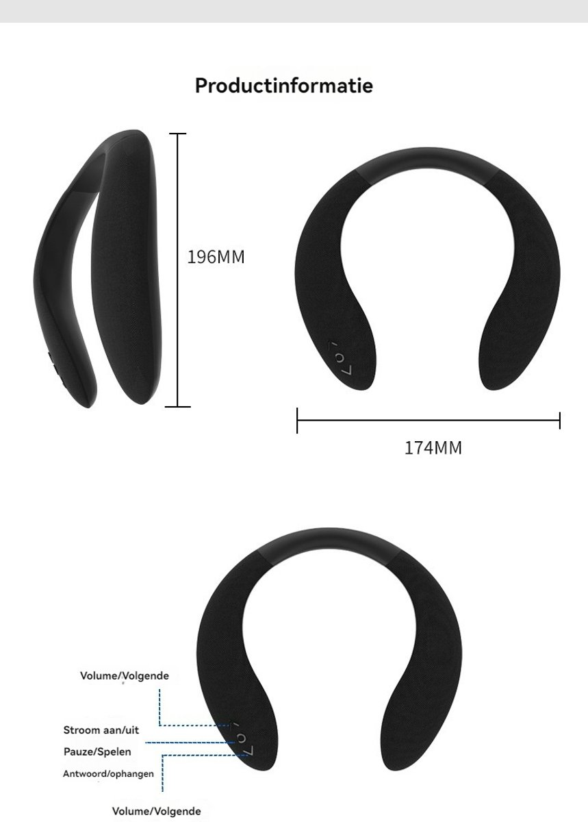 Draadloze Bluetooth Nekband Speaker Sport Portable