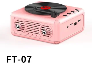 Draagbare cd-speler met luidspreker (roze)