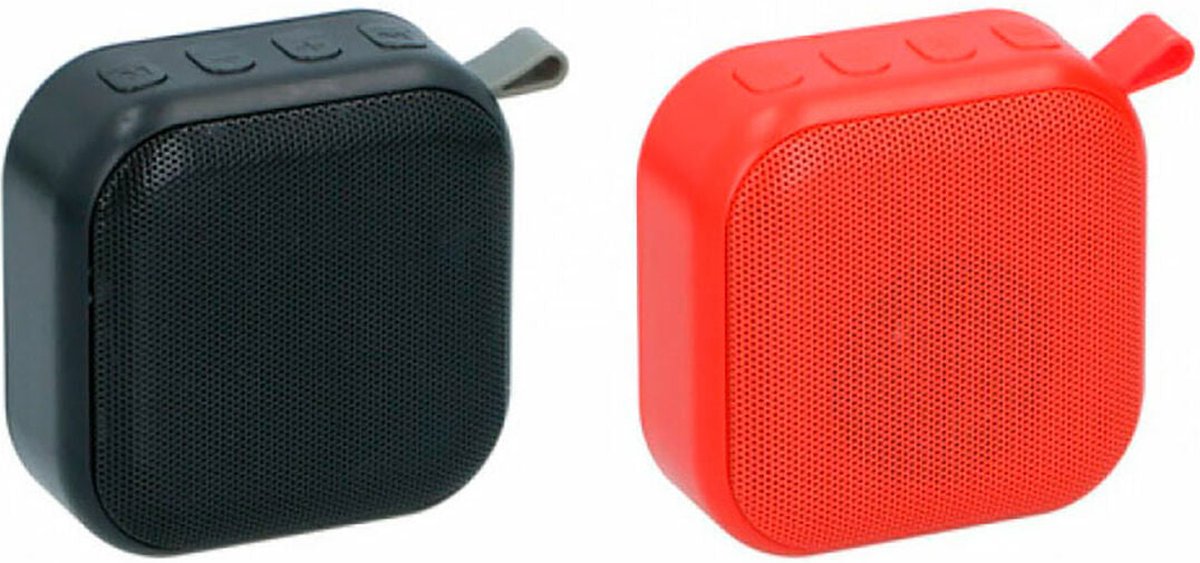 Dunlop Mini Speaker Draadloos Zwart/Rood