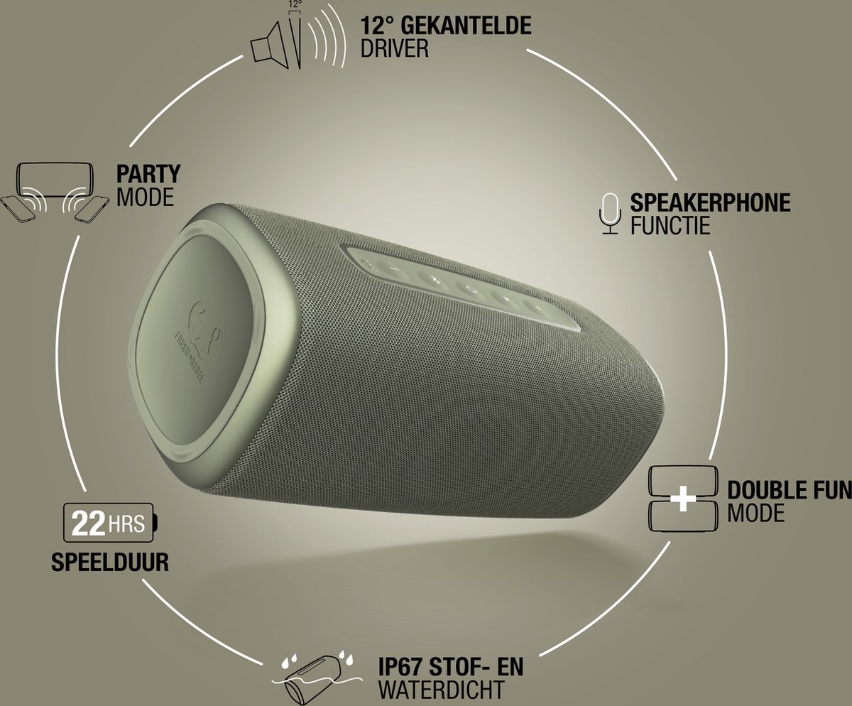 Fresh 'n Rebel BOLD L2 Bluetooth speaker Dried Green