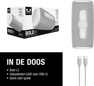 Fresh 'n Rebel Bold L3 Waterdichte Bluetooth Speaker Ice Grey