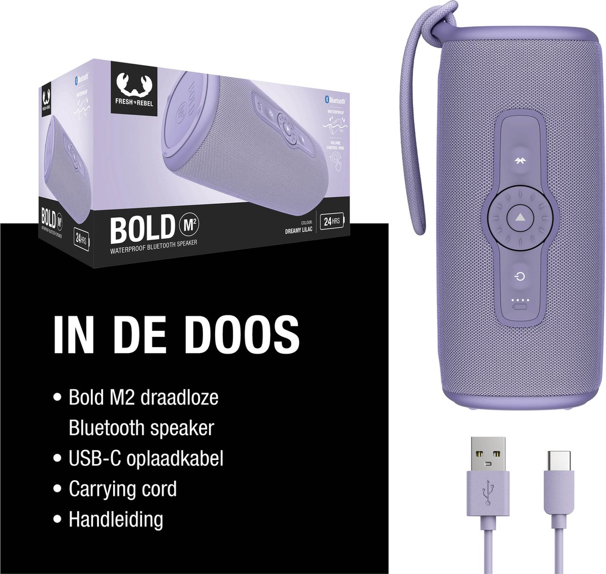 Fresh 'n Rebel Bold M2 Bluetooth Speaker Dreamy Lilac