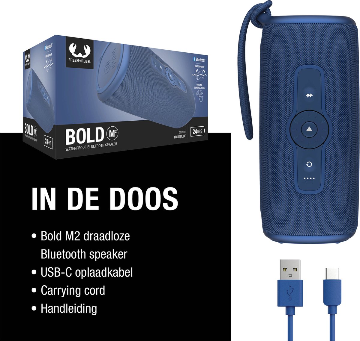 Fresh 'n Rebel Bold M2 Bluetooth speaker True Blue