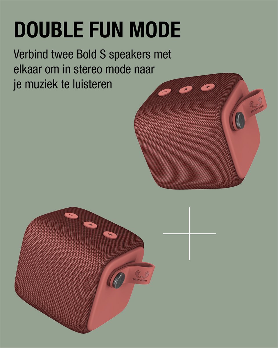Fresh ‘n Rebel Rockbox Bold S Bluetooth speaker Safari Red