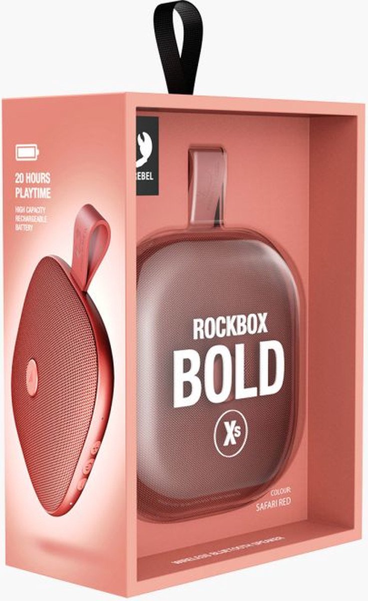 Fresh ‘n Rebel Rockbox Bold XS Bluetooth speaker Safari Red