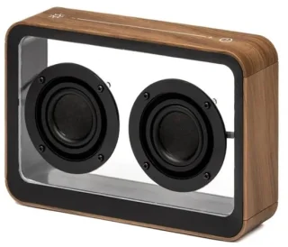 Gingko Mage transparante speaker walnoot