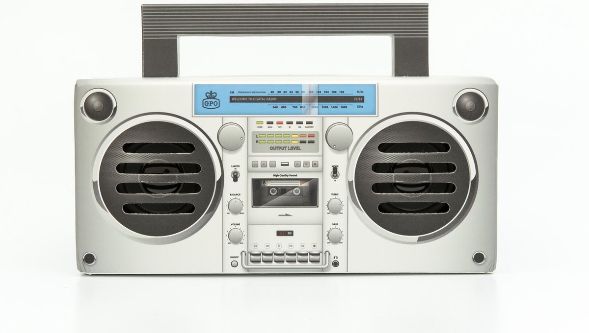 GPO BronxSil Draagbare Bluetooth Speaker Zilver