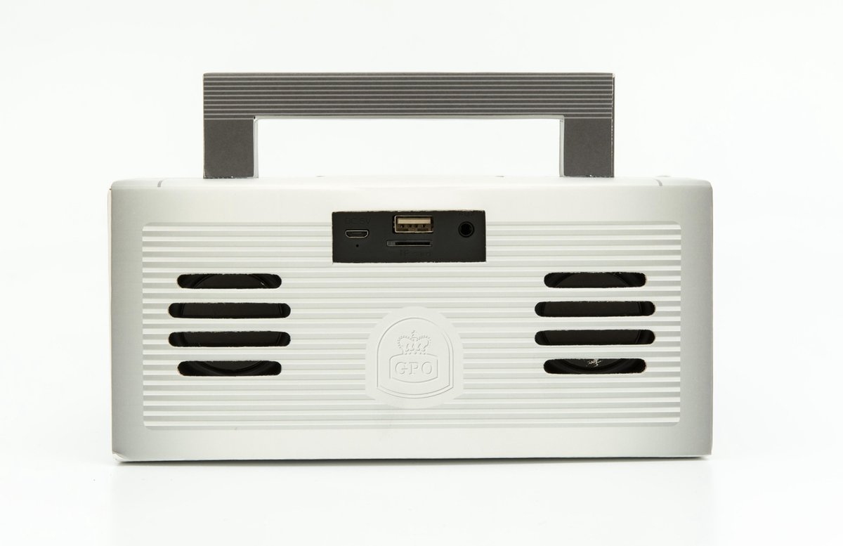 GPO BronxSil Draagbare Bluetooth Speaker Zilver