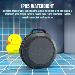 GTB Douche Speaker Bluetooth Grijs 10x10x4cm