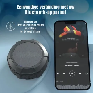 GTB Douche Speaker Bluetooth Grijs 10x10x4cm