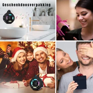 GTB® Douche Speaker Bluetooth Zwart 8x8x7cm