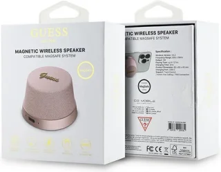 Guess Bluetooth Speaker Script Logo MagSafe Roze