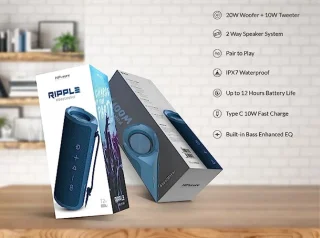 HiFuture Ripple Bluetooth Draagbare Luidspreker Blauw